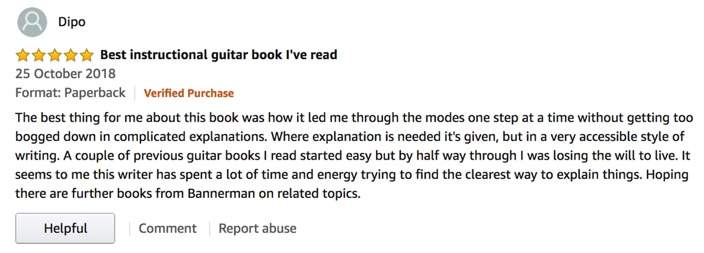 Modes For Rock Guitar Players 5-star review