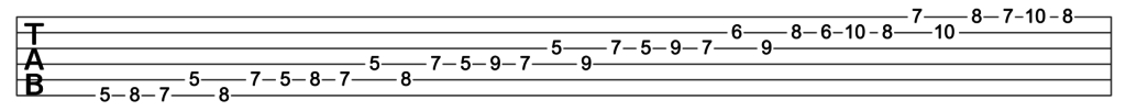 Minor Scale played in thirds, ascending