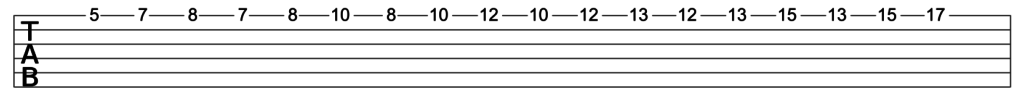 Single string minor scale ascending sequence of 3