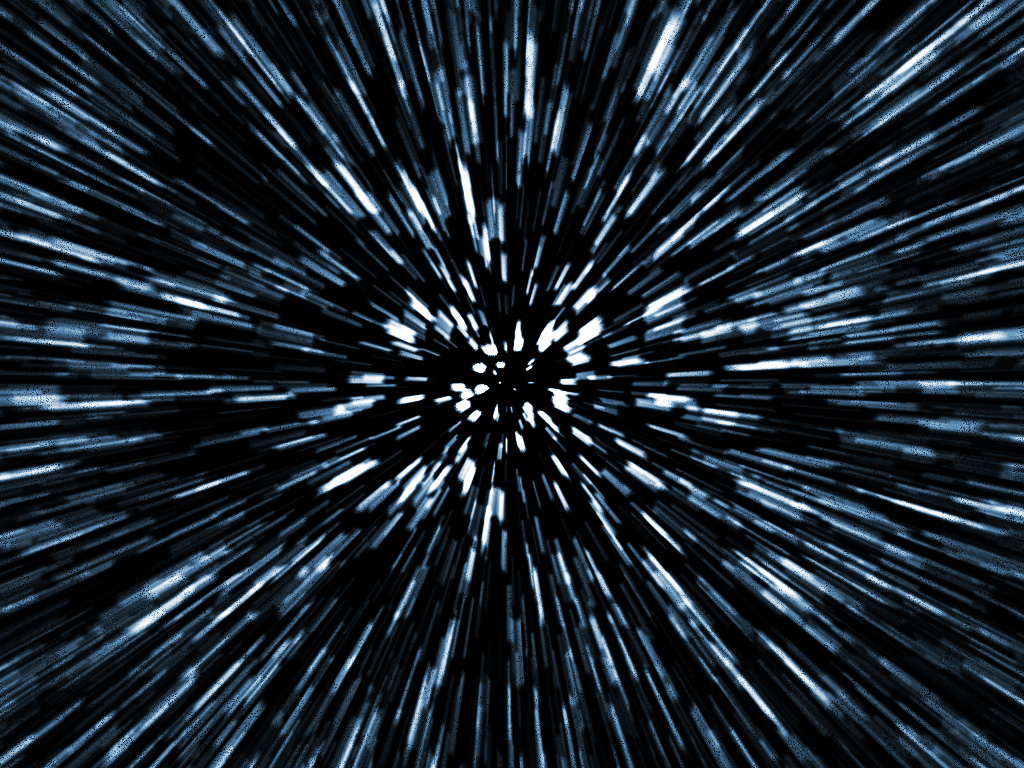 Hyperspace image representing speed